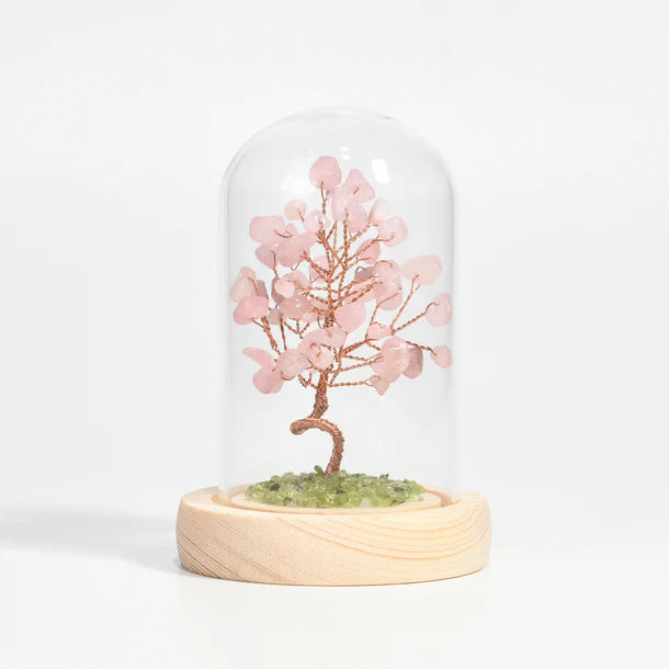 Mini Gemstone Trees in Glass Dome