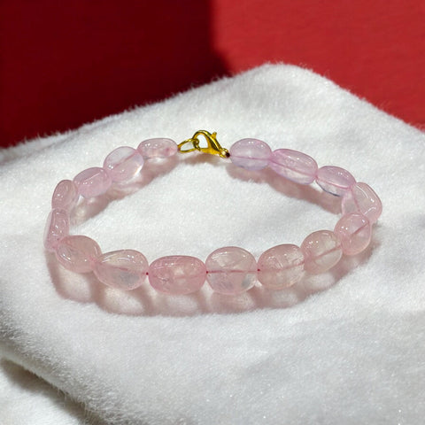 Rose Quartz Tumble Bracelet