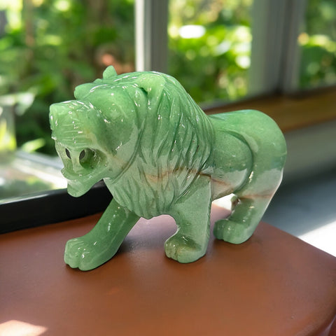 Lion ~ Green Aventurine for Good Luck