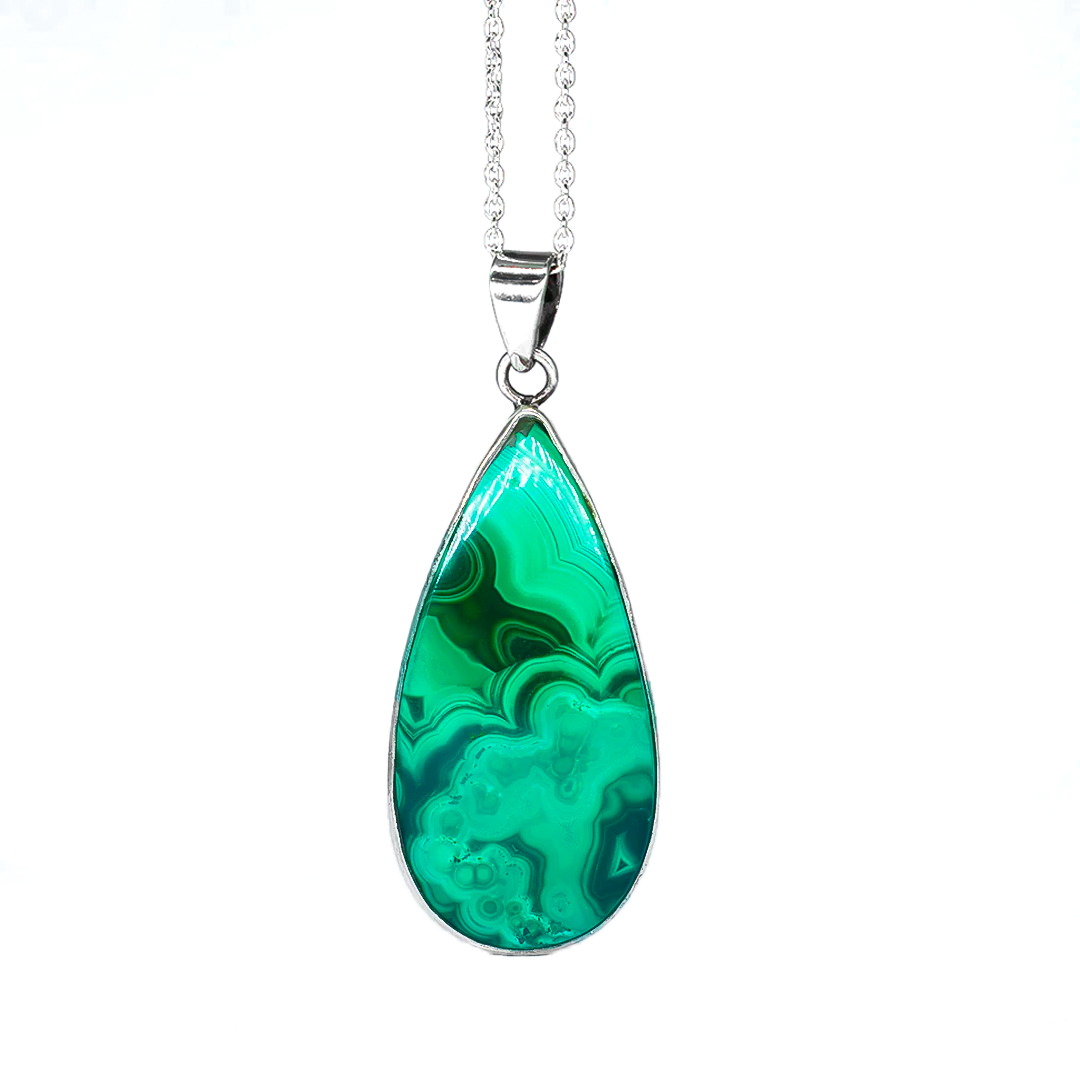 Malachite Pure Silver necklace