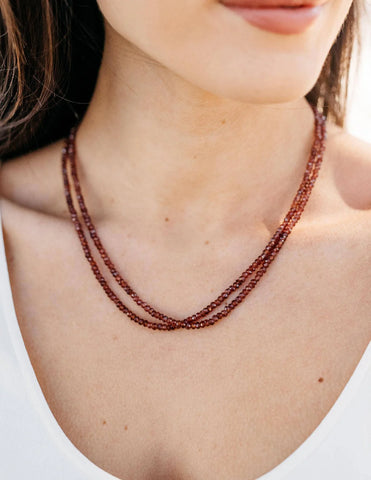 Garnet Necklace 2 Strands