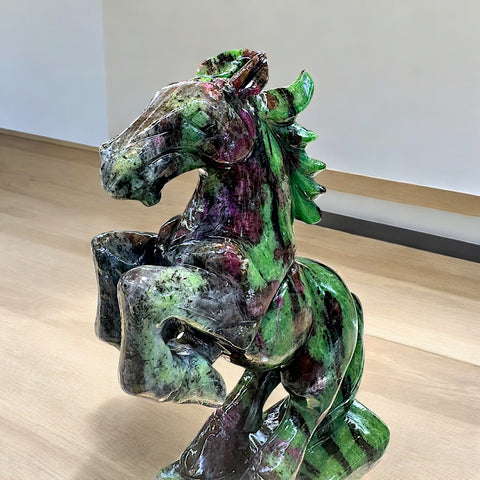 Rising  Horse Feng shui Ruby Zoisite