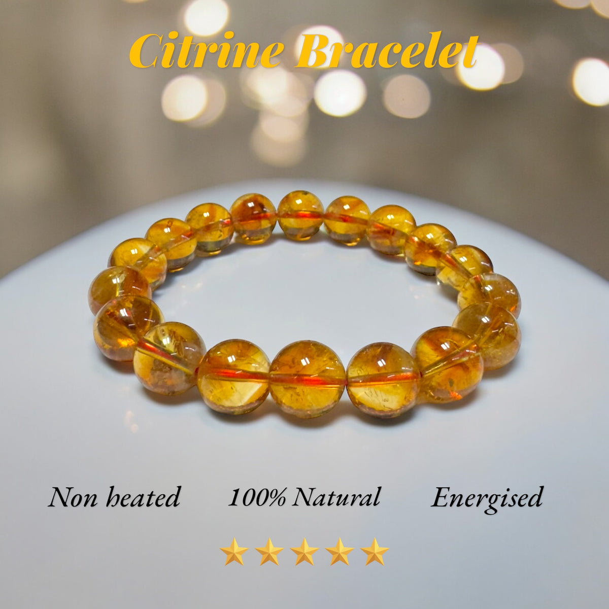 Natural Citrine Premium Bracelet ( Non Heated )