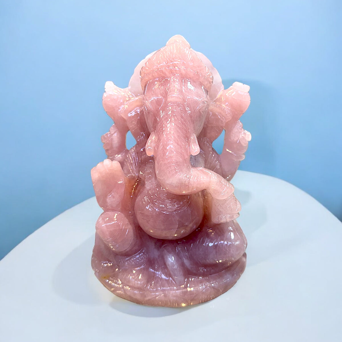 Ganesh ji  in Rose Quartz