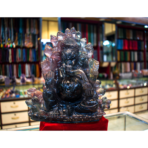 Rainbow Fluorite  Ganesha ( Big Size )