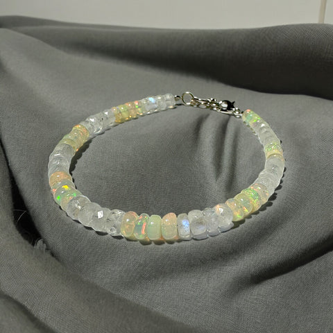 Fire Opal & Moonstone Bracelet