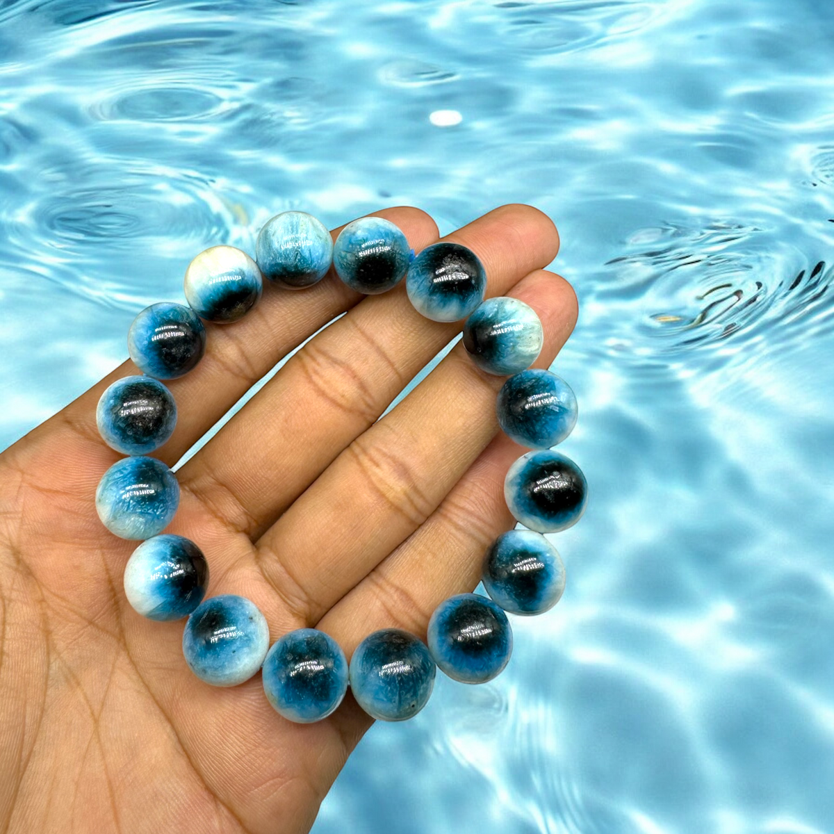 Blue ice Glacierite Bracelet ( Best Evil eye Protector )