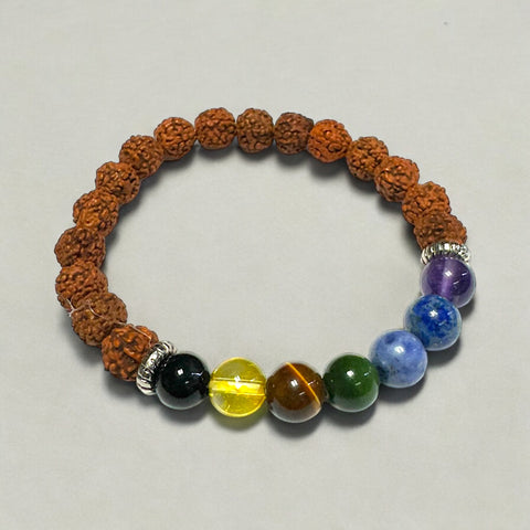 Rudraksha seven chakra bracelet