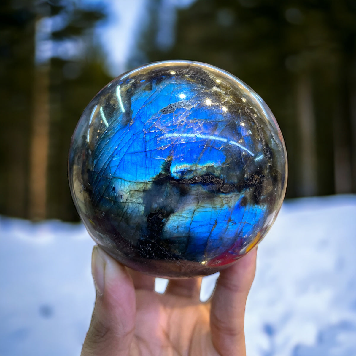 Flashy Labradorite Sphere