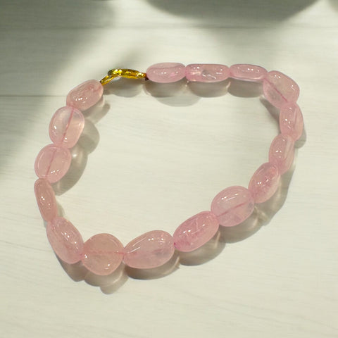 Rose Quartz Tumble Bracelet