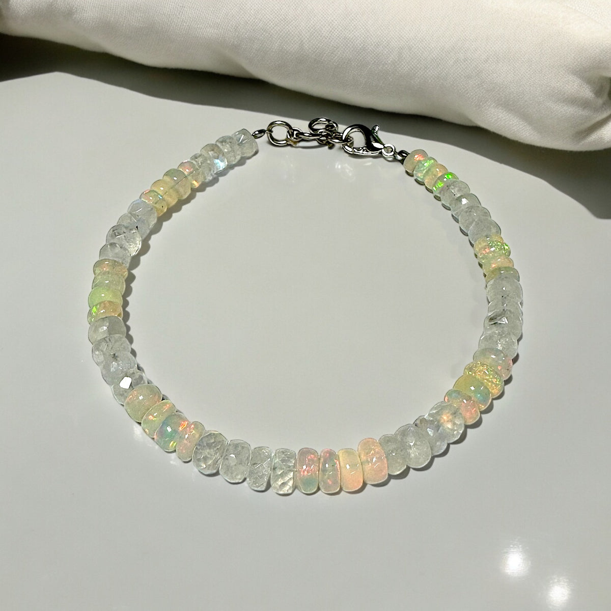 Fire Opal & Moonstone Bracelet