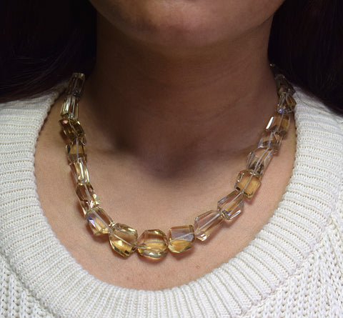 Citrine Faceted Necklace