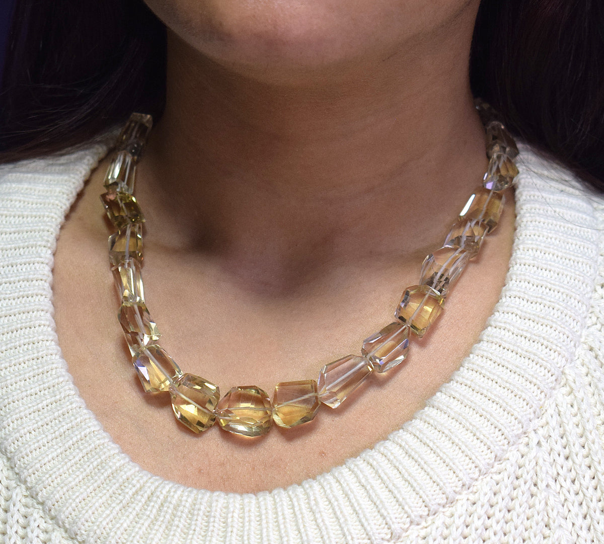 Citrine Faceted Necklace