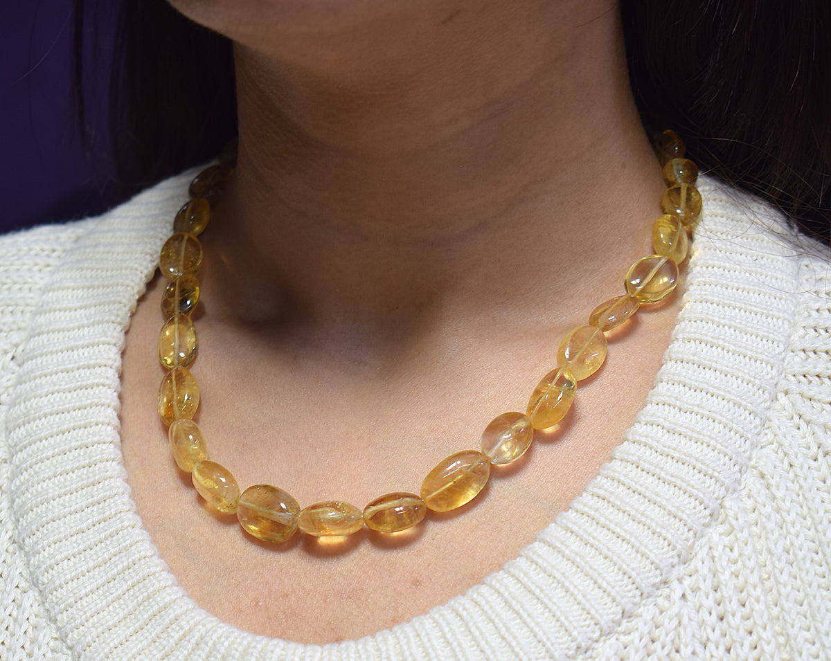 Citrine Tumble Necklace