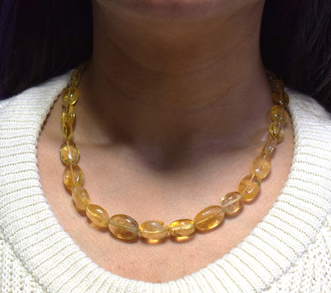 Citrine Tumble Necklace