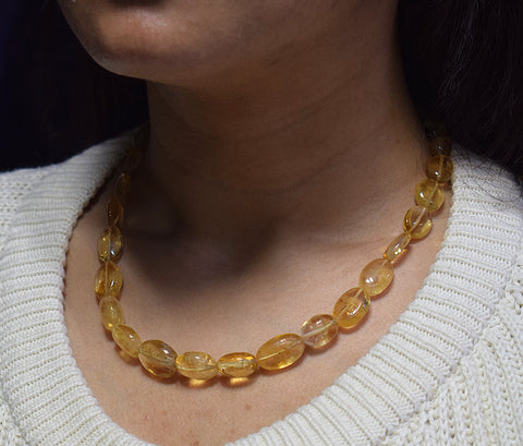 Citrine Tumble Necklace