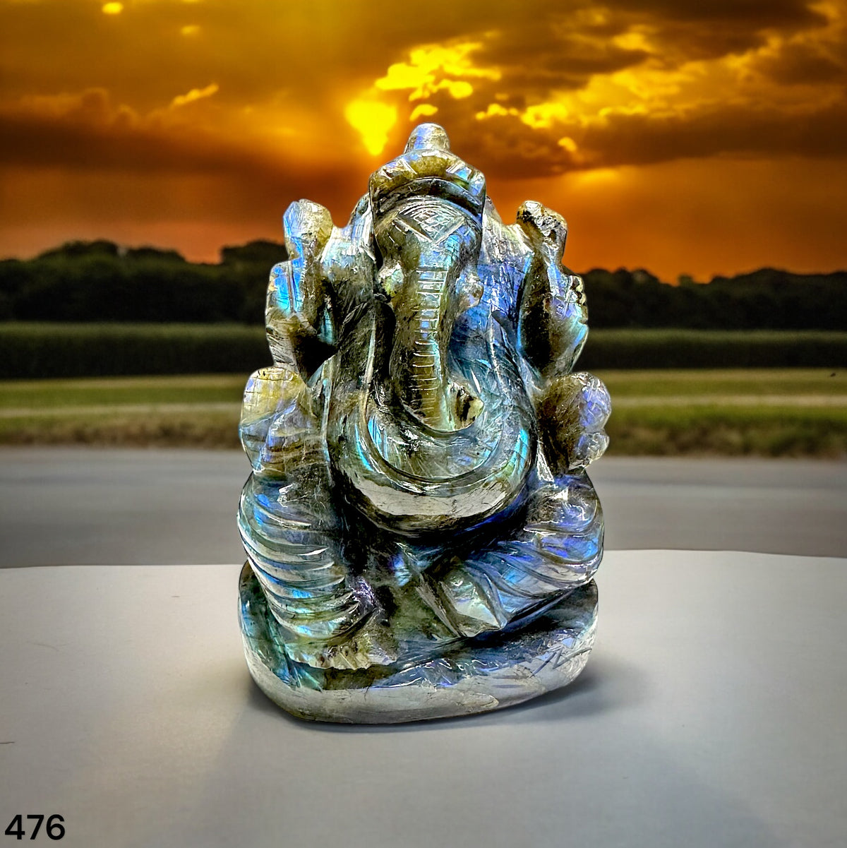 Ganesha  -Labradorite Full Flash