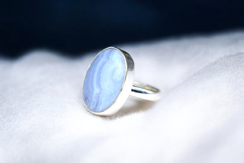 Blue Lace Agate Ring