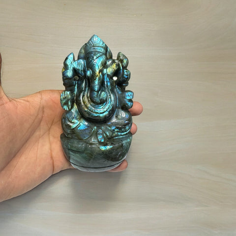 Ganesh Ji - Labradorite ( Full Flash)