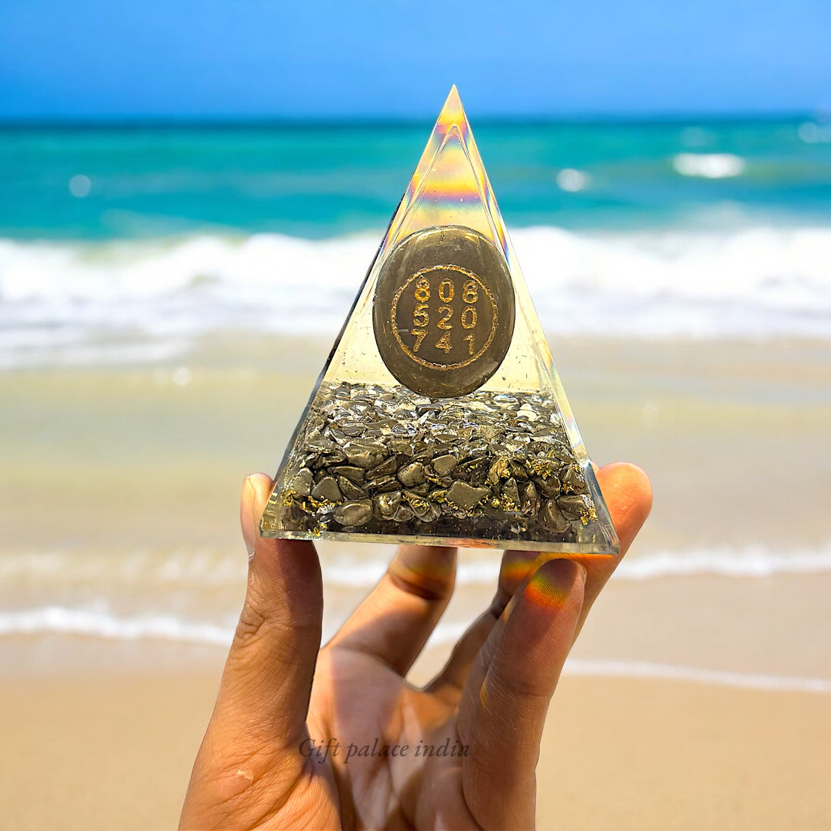 Pyrite Zibu Coin  Pyramid ( Attracts Wealth )