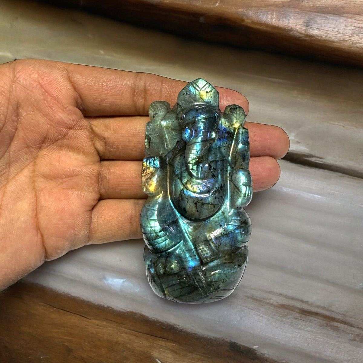 Ganesh Ji - Flashy Labradorite