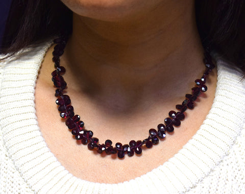 Pears ~ Faceted Garnet Premium Quality