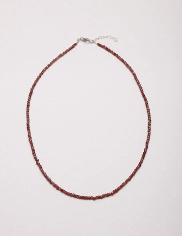 Garnet Beads Necklace