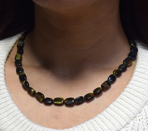 Hawk's eye ~ Blue Tiger Eye Necklace