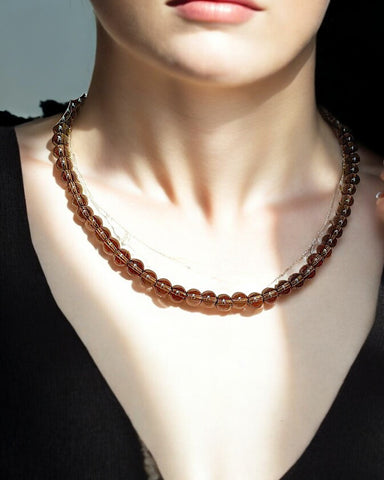 Smokey Quartz Beads Necklace