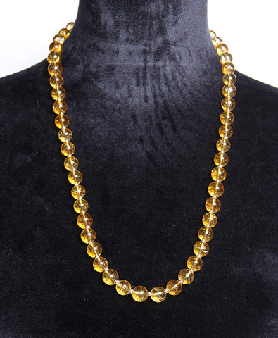 Citrine 8 mm Beads necklace