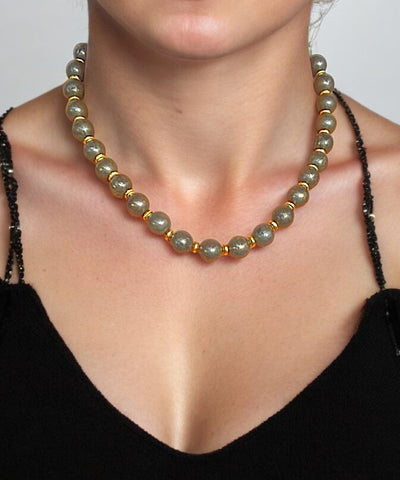 Pyrite Beads Necklace