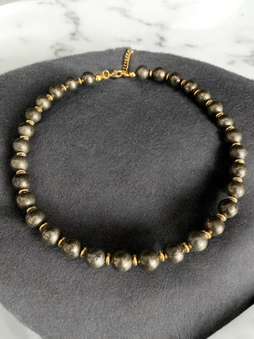 Pyrite Beads Necklace