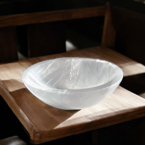 Selenite  Round bowl