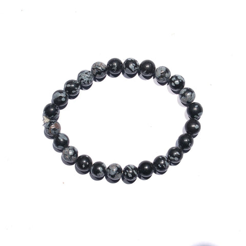 Snowflake Obsidian Bracelet