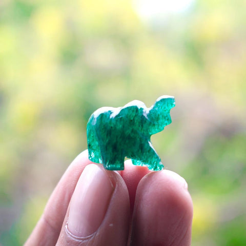 Green Aventurine Mini Elephant