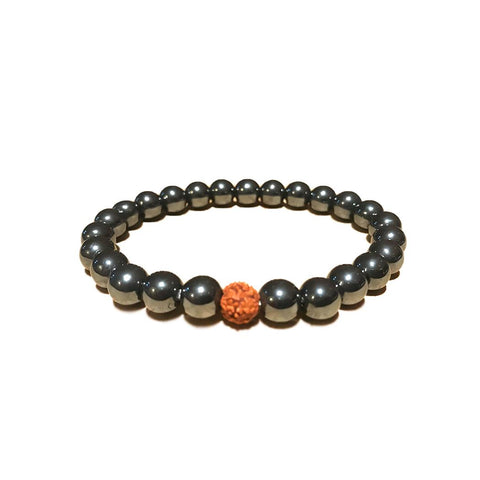 Hematite Rudraksha Bracelet